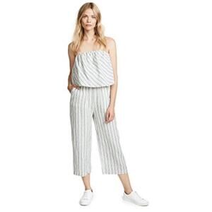 Joie Women's Brogan Linen Strapless Jumpsuit Large